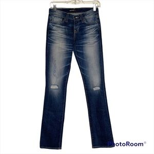 Womens Juniors BIG STAR LIV Jeans Distressed Size 24R x 33L